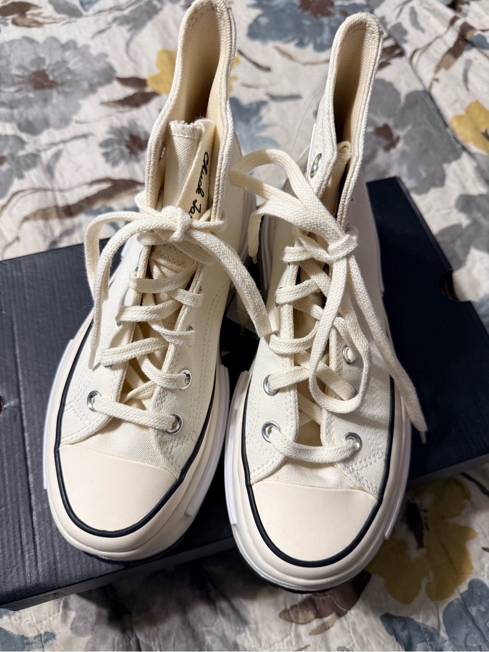 Converse High-tops Run Star Legacy CX in Egret/Blk/Wht
